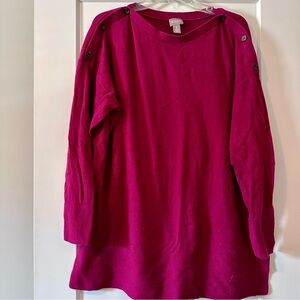 Chicos size 3 burgundy sweater